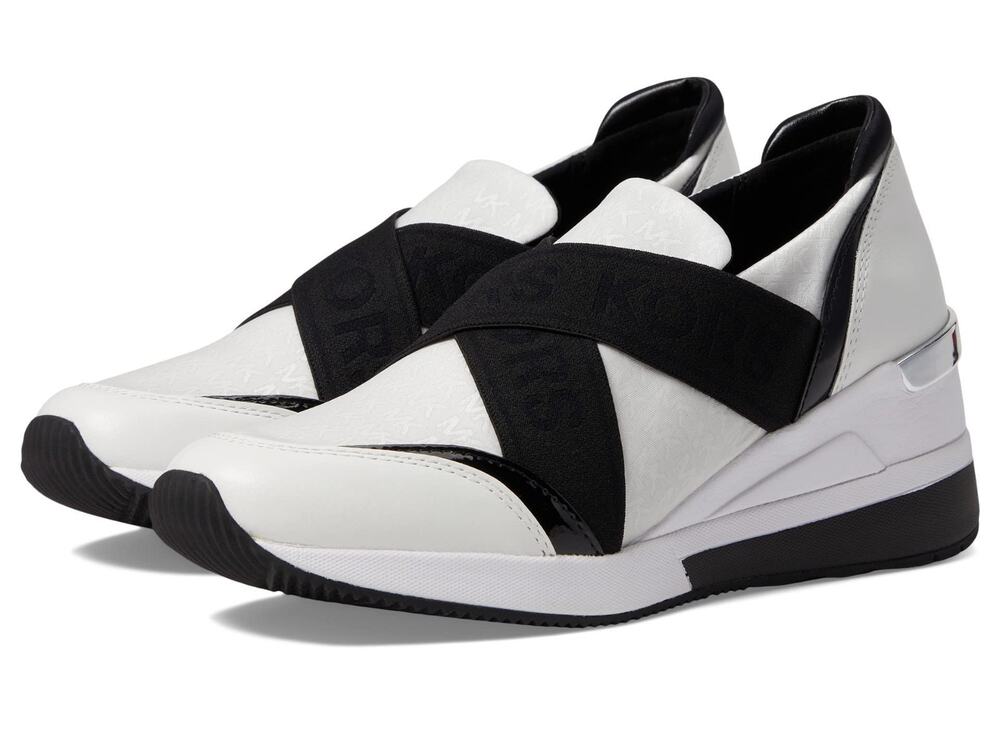 Michael Kors Woman's Sneakers Shoes Geena Slip-On Trainer Optic White 8 M
